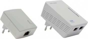 Адаптер Powerline (HomePlug) TP-LINK <TL-WPA4220KIT> 300Mbps AV500 WiFi Extender Kit (2 адаптера,UTP, 802.11b/g/n, 300Mbps,500Mbps)