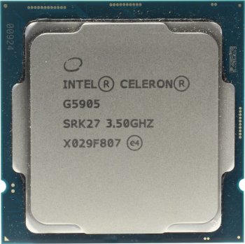 Процессор Intel Original Celeron G5905 Soc-1200 (CM8070104292115S RK27) (3.5GHz/Intel UHD Graphics 610) OEM