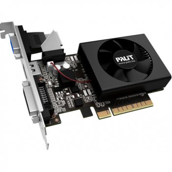 Видеокарта PALIT GT710 2048M GDDR3, 64 бит, DVI-D, HDMI, VGA (D-Sub)