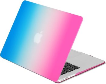 Накладка защитная Накладка для ноутбука 13.3" DF MacCase-05 синий/розовый твердый пластик (DF MACCASE-05 (BLUE+RED))