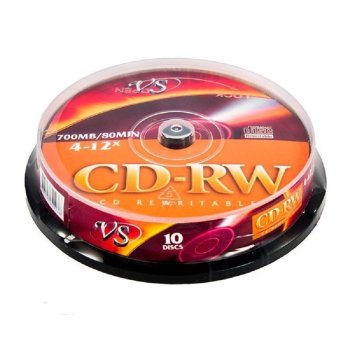 Диск CD-RW VS W 80 4-12x CB/10 (VSCDRWCB1001)