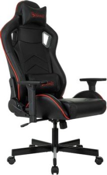 Кресло для геймера A4Tech Bloody GC-840 черный сиденье черный эко.кожа с подголов. крестов. металл черный пластик черный