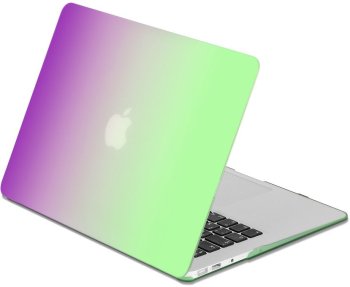 Накладка защитная для ноутбука 13.3" DF MacCase-05 зеленый/фиолетовый твердый пластик (DF MACCASE-05 (PURPLE+GREEN))